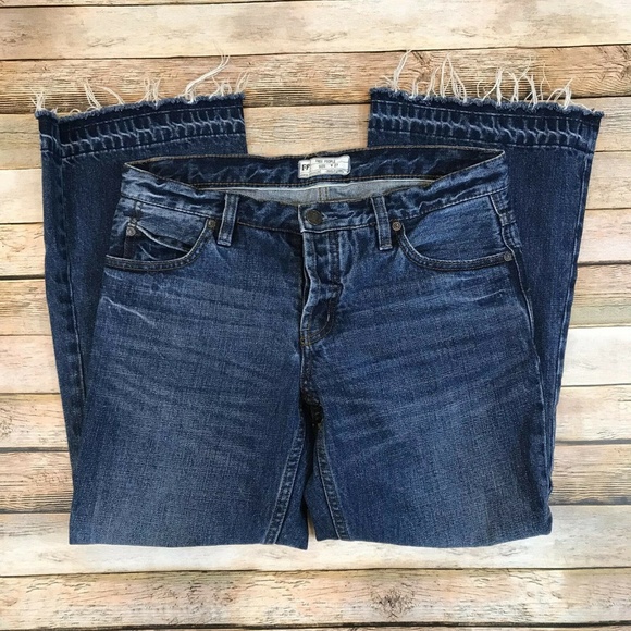 Free People High Rise Button Fly Released Hem Jean - Picture 7 of 8